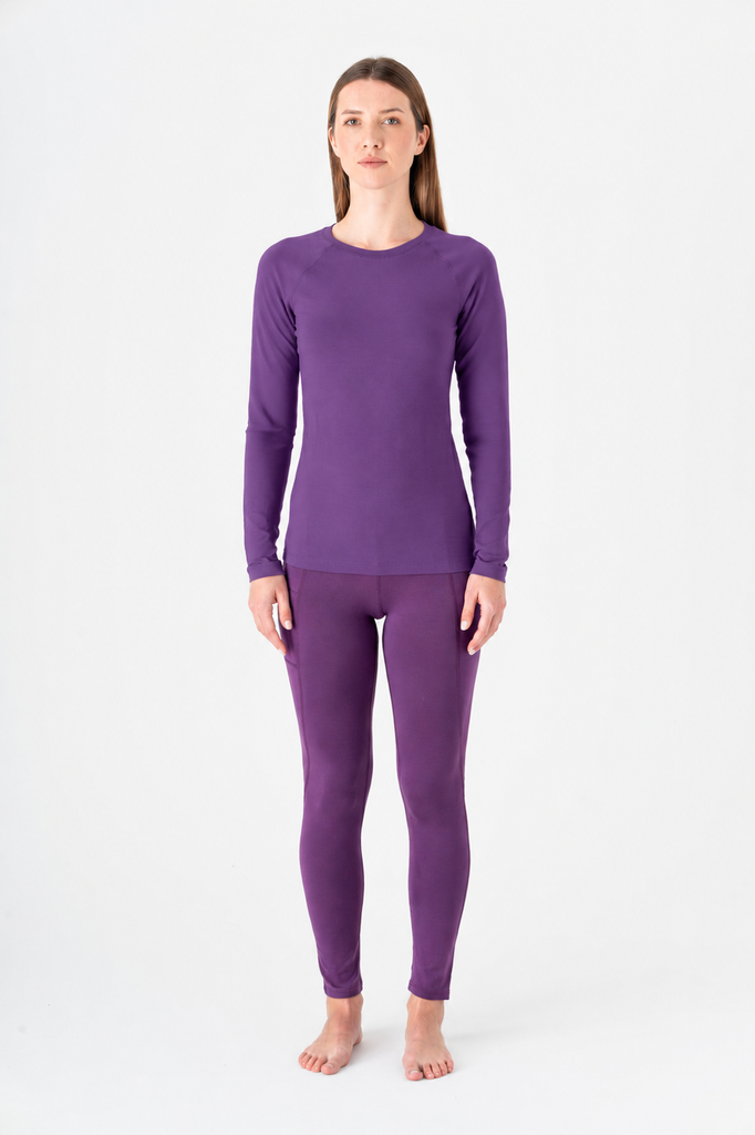 T1110-41 |  Damen Langarmshirt - Weinbeere