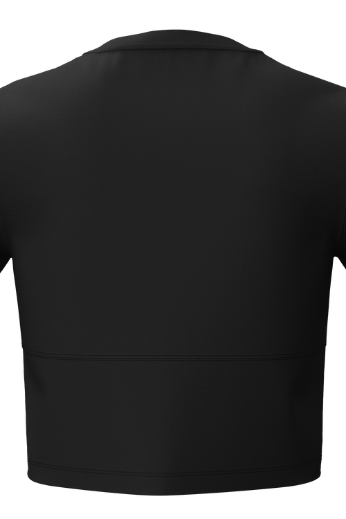 T1116-01 | Damen Cropped Shirt - Schwarz