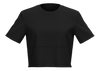 T1116-01 | Damen Cropped Shirt - Schwarz