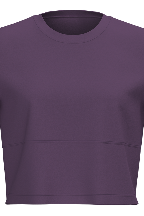 T1116-41 | Damen Cropped Shirt - Weinbeere