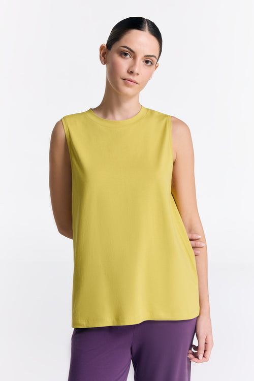 T1211-40 | TENCEL™ Active Damen Top hochgeschlossen - Lime