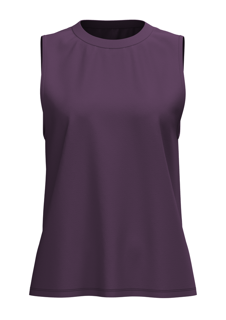 T1211-41 | TENCEL™ Active Damen Top hochgeschlossen - Weinbeere