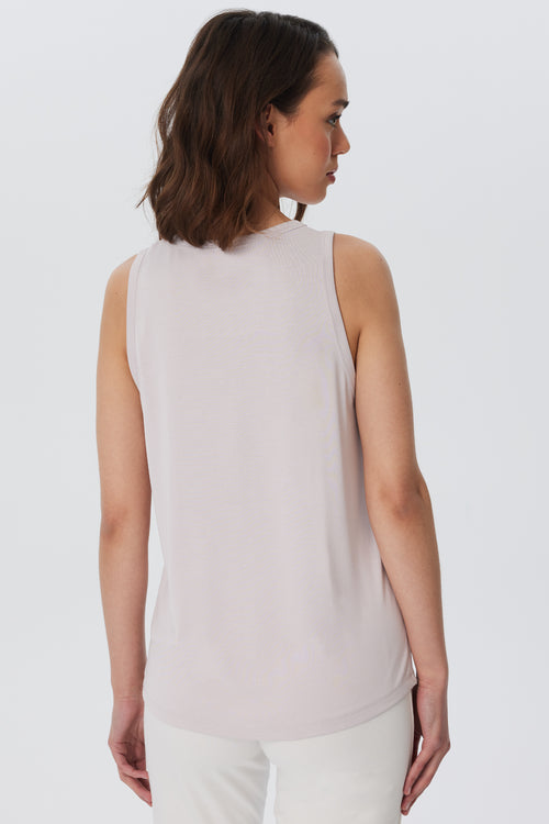 T1214-25 | Yoga Sleeveless Top - Lilac Marble
