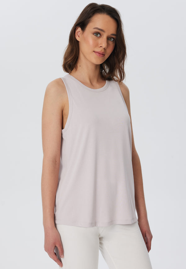 T1214-25 | Yoga Sleeveless Top - Lilac Marble