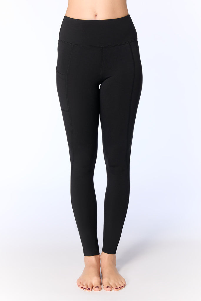 T1306-01 | Damen Leggings - Schwarz