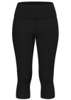 T1315-01 | Damen 3/4 Sport Leggings - Schwarz