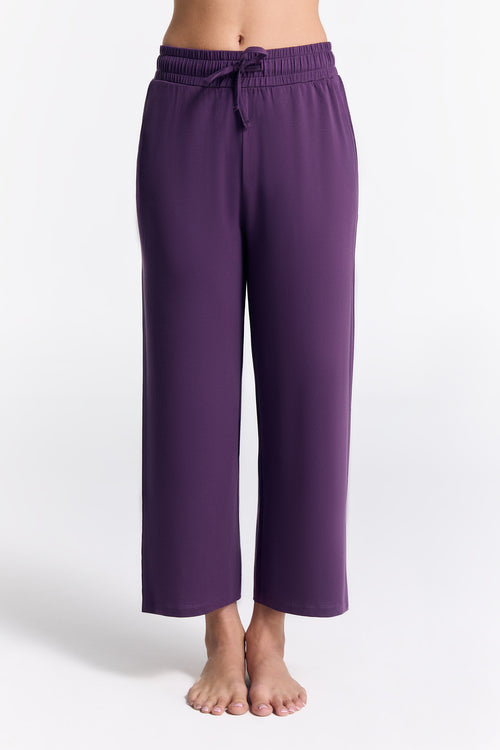 T1322-41 | TENCEL™ Intimate Women Wide Leg Pant - Wineberry