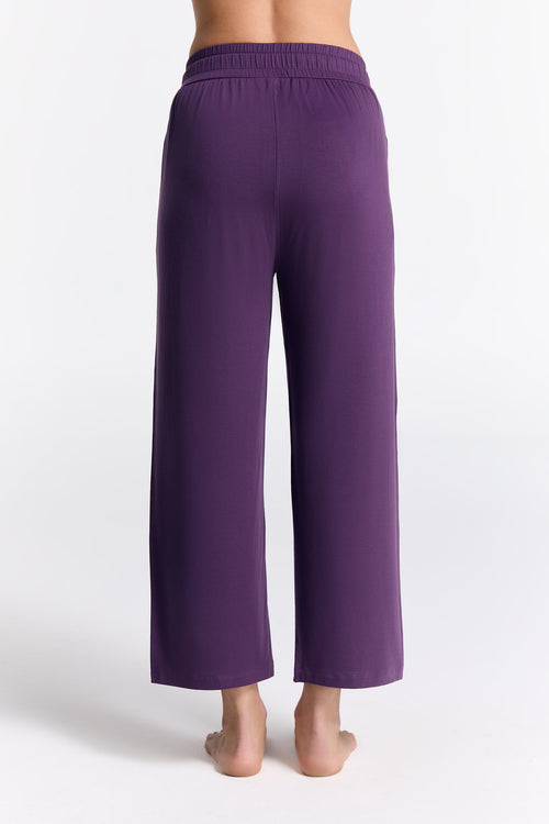 T1322-41 | TENCEL™ Intimate Women Wide Leg Pant - Wineberry