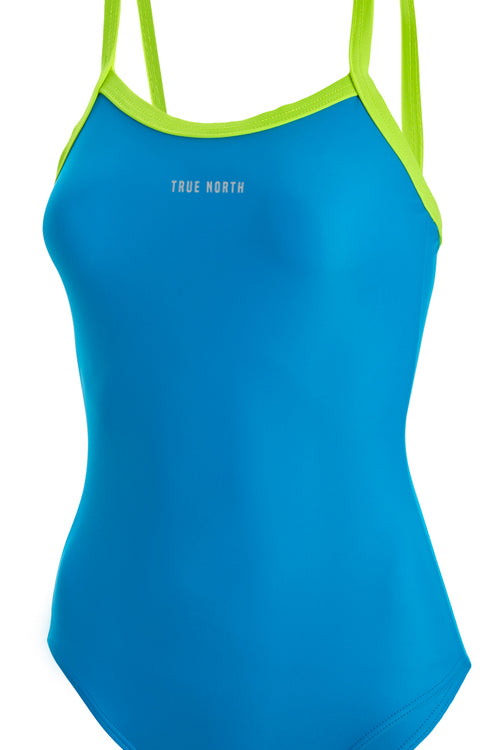 T8120-45 | Damen Sport-Badeanzug – Nachhaltig, ECONYL® Recycled, Made in EU, Schnelltrocknend - Surf