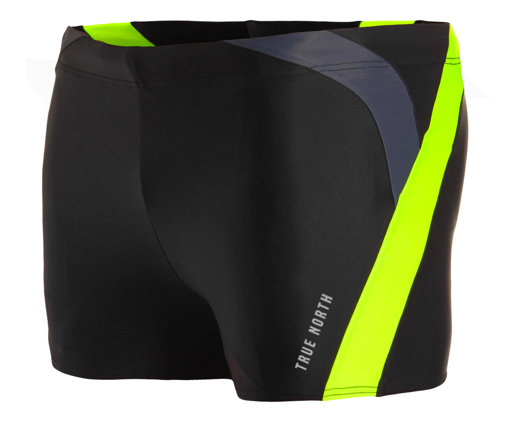 T8231-48 | Herren Trunk Badehose - Schwarz-Gelb