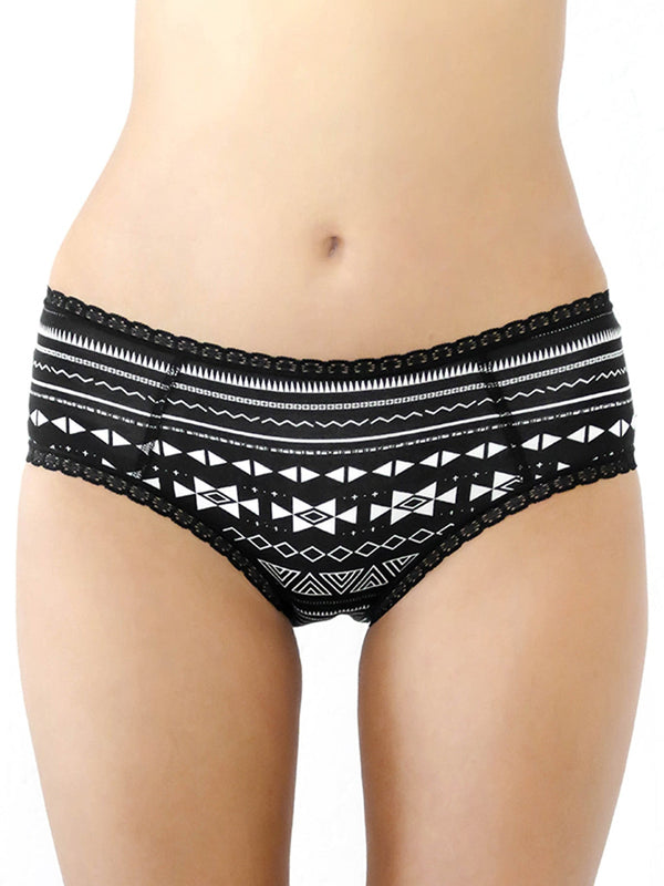1131-13 | Women Hipster with lace - White/Black