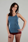 1211-03 | Damen Spaghettiträger-Top - Denimblau