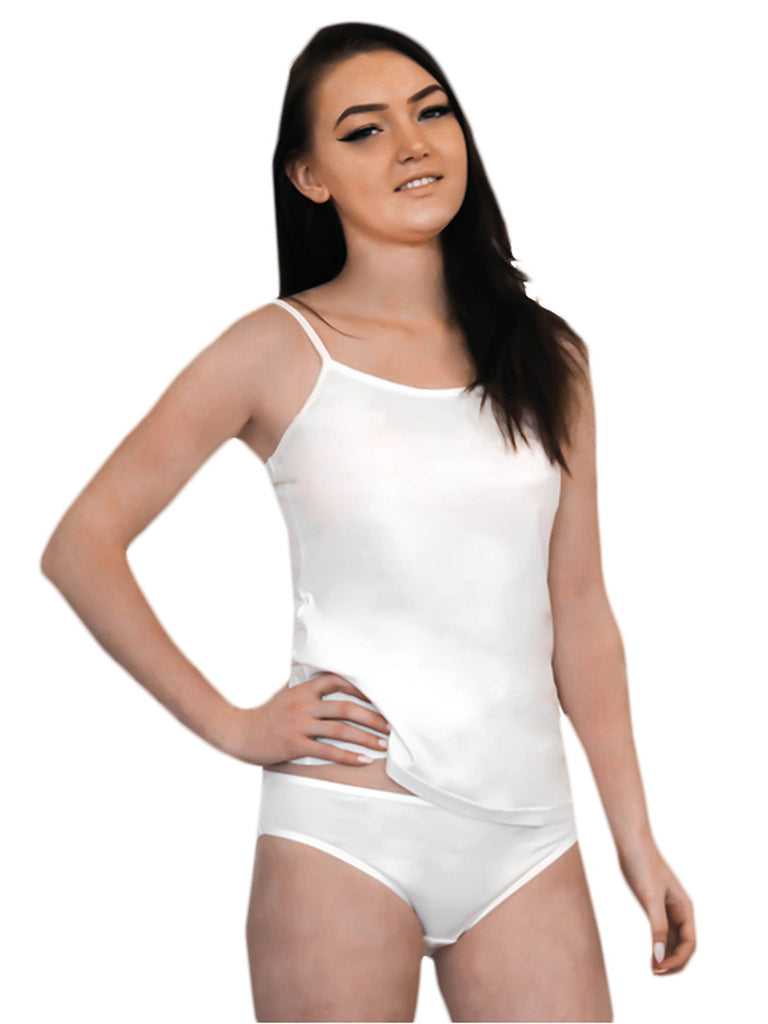 1211-05 | Women Top with spaghetti straps - Off-White