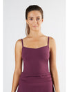 1216-028 | Damen Spaghettiträger-Top stretch - Aubergine