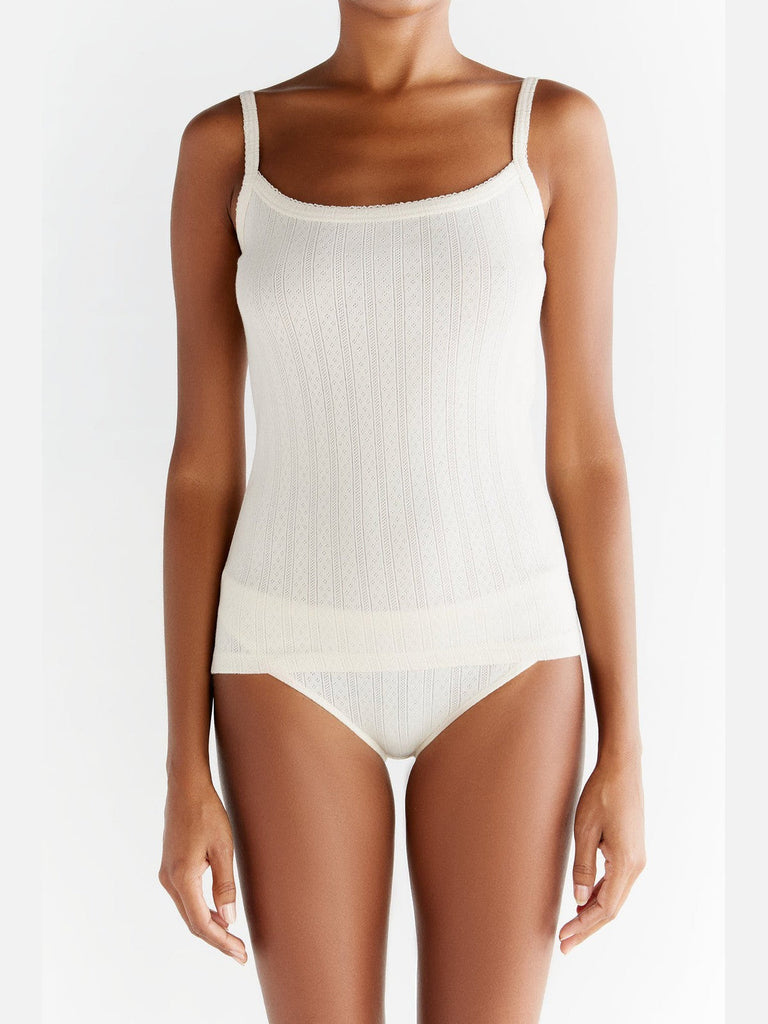 1241-01 | Damen Jacquard Top - Natur