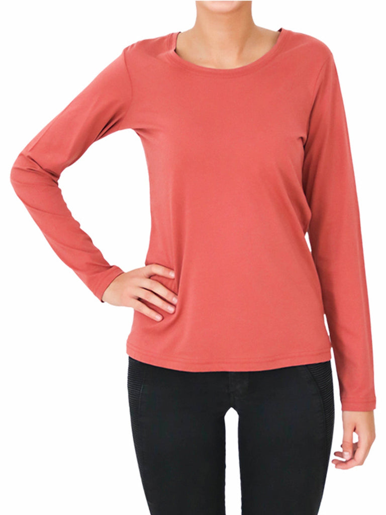 1251-04 | Damen Langarmshirt - Zedernstaub