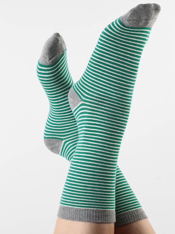 1307 | Unisex Socks - Green-Natural
