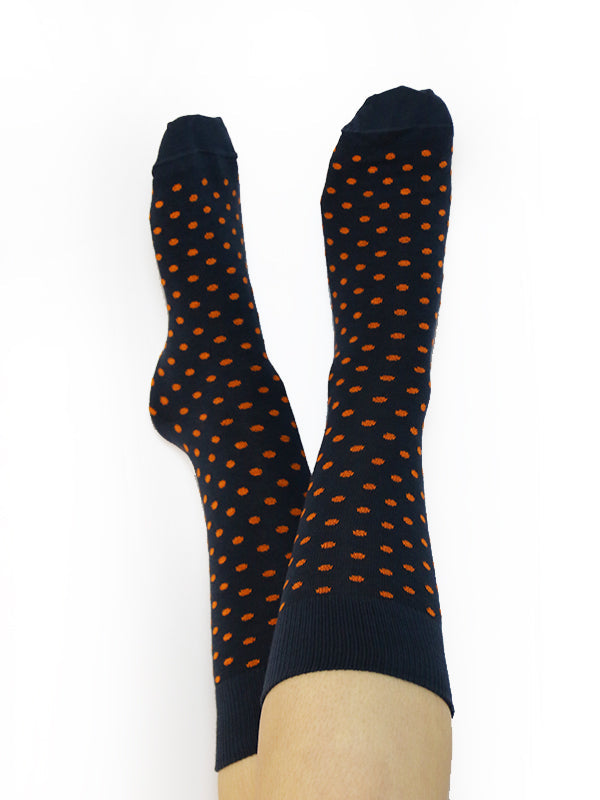 1317 | Unisex Socks - Indigo/Orange