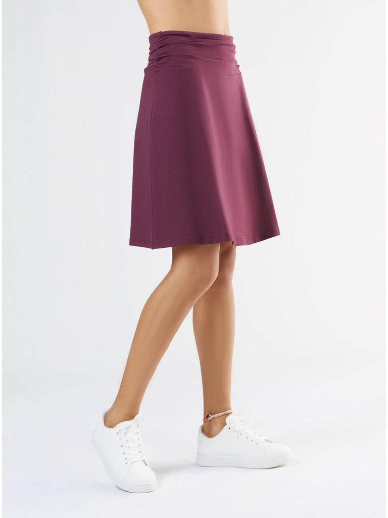 1418-028 | Rock A-Linie with high waist - Eggplant