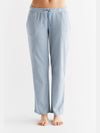 1455-03 | Damen Homewear-Hose kariert - Denimblau-Natur