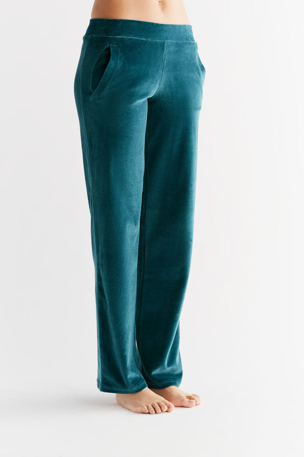 1464-063 | Women Straight Leg Velvet Pant - Fir