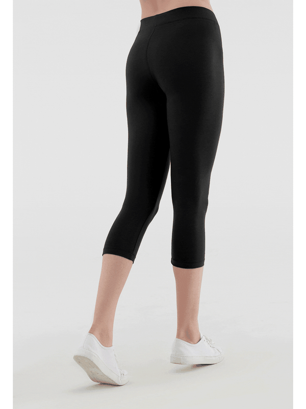 1615-01 | Women 7/8 Leggings cotton jersey - Black