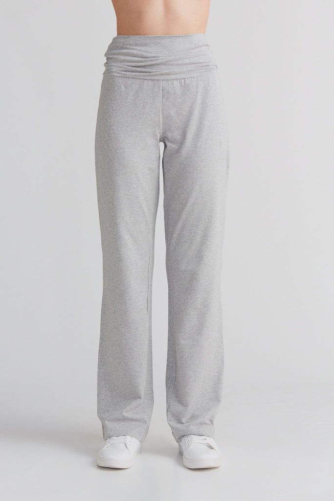 1726-047 | Women Pant with high waistband - Grau-Melange