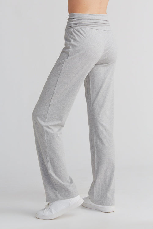 1726-047 | Women Pant with high waistband - Grau-Melange