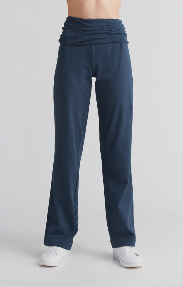 1726-048 | Women Pant with high waistband - Navy