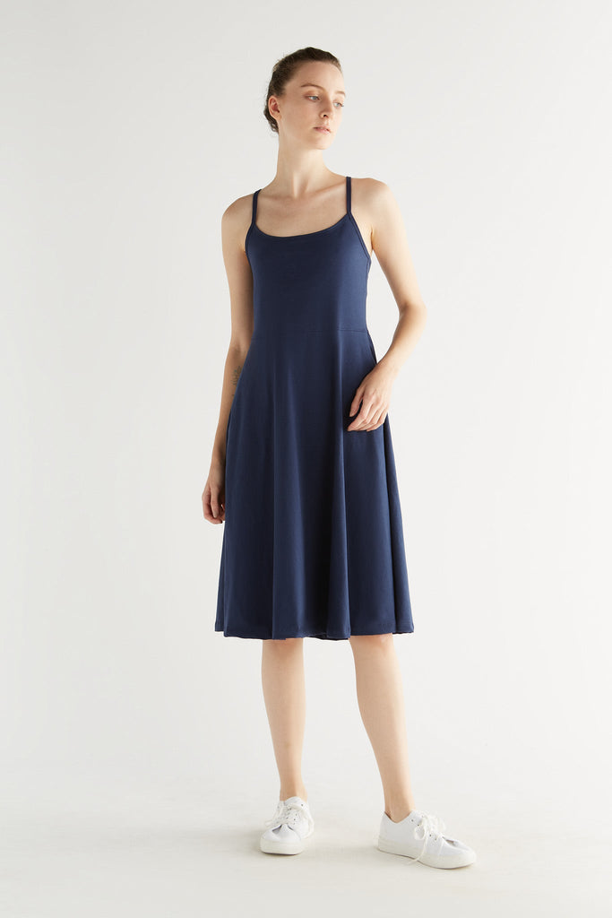 1734-060 | Spaghetti Straps Dress - Admiral Blue