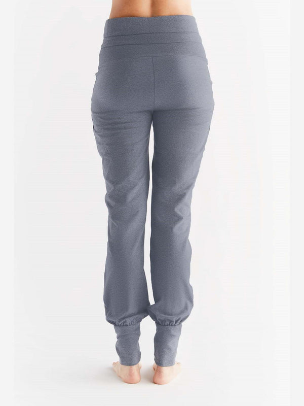 1811-02 | Women Yoga Pant with high waistband - Navy-Melange