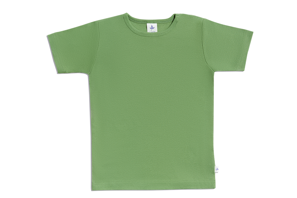 2010W | Kinder Kurzarmshirt - Waldgrün