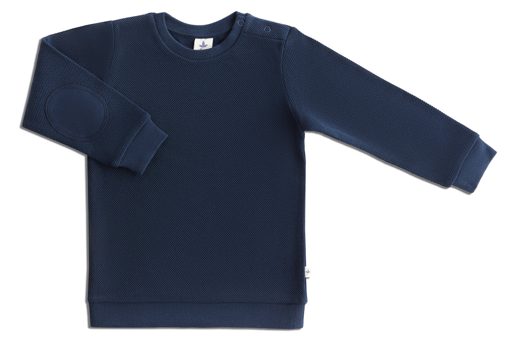 2017 ID | Baby Piqué-Basic Sweatshirt - Indigo