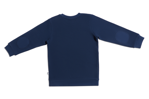 2017 ID | Baby Piqué-Basic Sweatshirt - Indigo