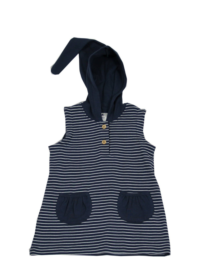 2031 IDN | Baby Tunic Dress - Indigo-White