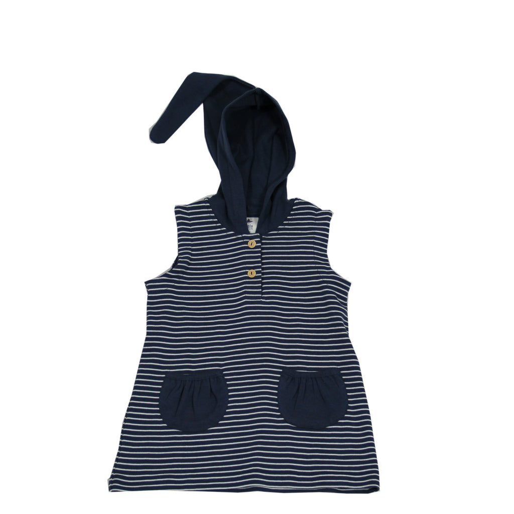 2031 IDN | Baby Tunic Dress - Indigo-White