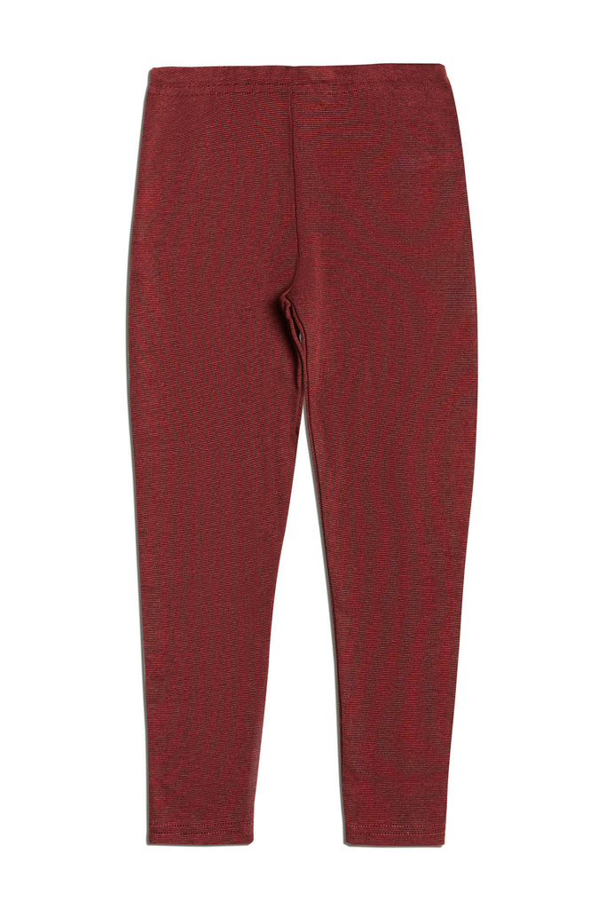 2051 KT | Kids Leggings - Rust Red/Café