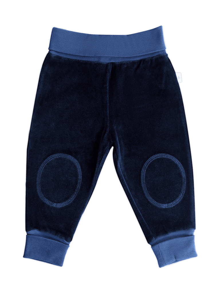 2057 AB | Baby Velvet Pant with extra long waistband - Night blue