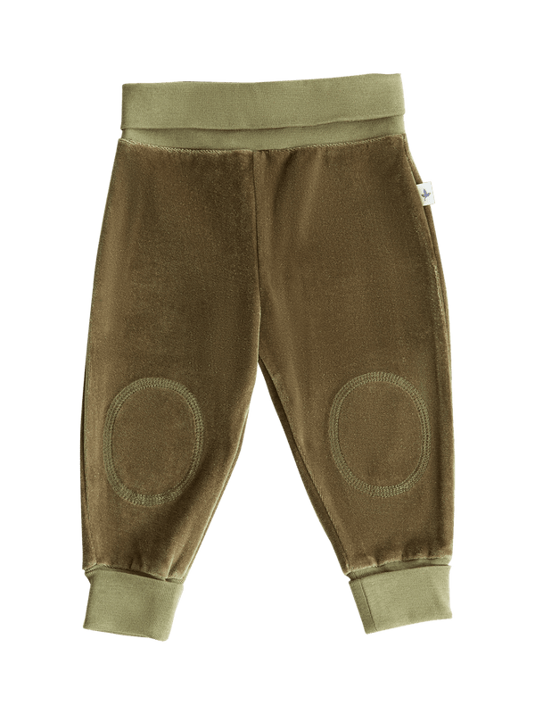 2057 OL | Baby Velvet Pant with extra long waistband - Olivgreen
