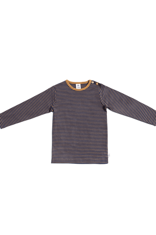 2060 INI | Baby Basic Langarmshirt - Indigo-Ingwer