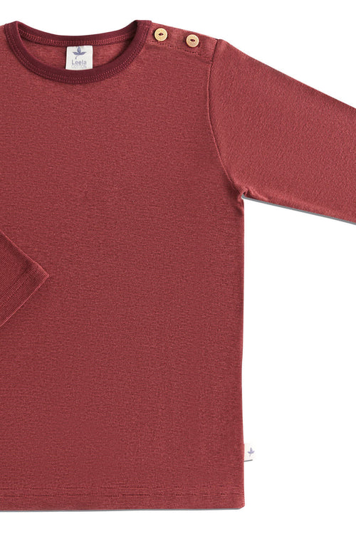 2060 KT | Baby Basic Long Sleeve - Rust Red/Café