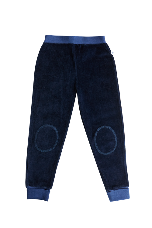 2157 AB | Kids Velvet Pant with narrow waistband - Nachtblau