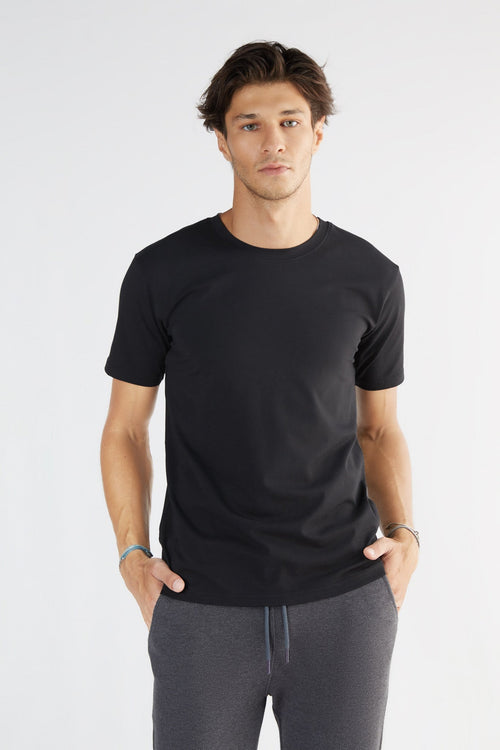 2218-021 | Herren Basic T-Shirt - Schwarz
