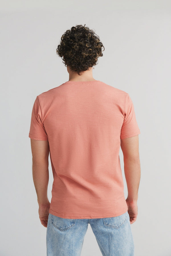 2224-053 | Men T-Shirt Flammé - Salmon Pink