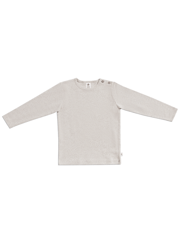2248 | Baby Basic Long Sleeve Shirt - Beige-Melange