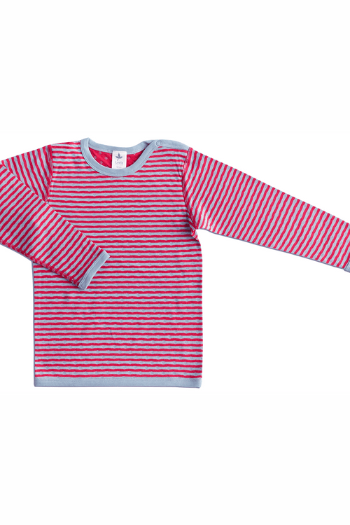 2278 | Baby Reversible Longsleeve Shirt - Persian Red/Blue Grey