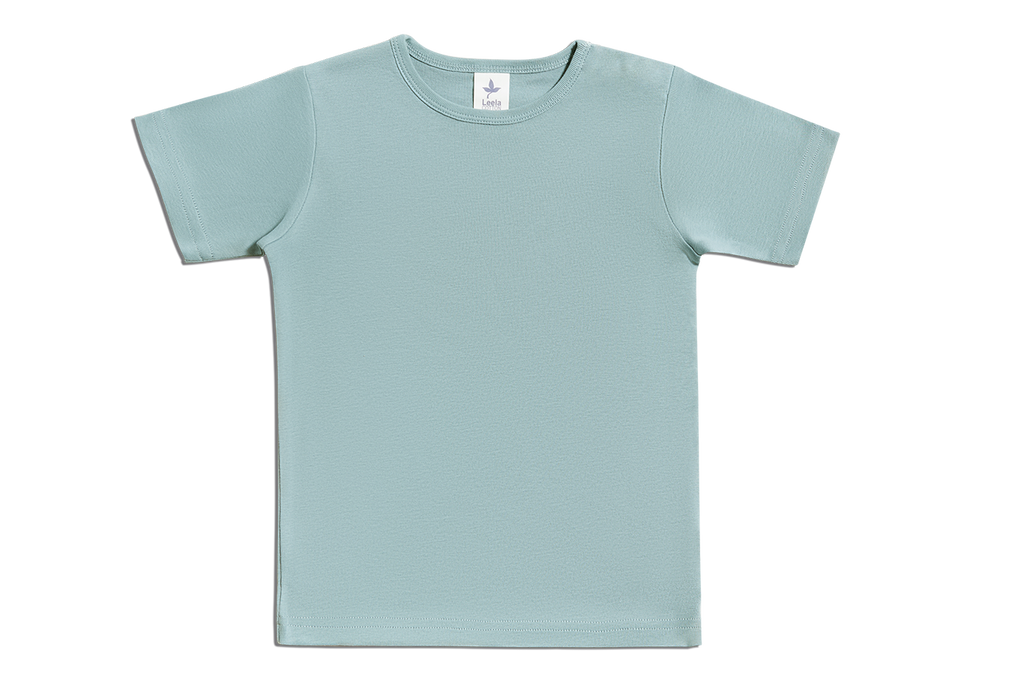 2285 | Baby Basic Kurzarmshirt - Taubenblau