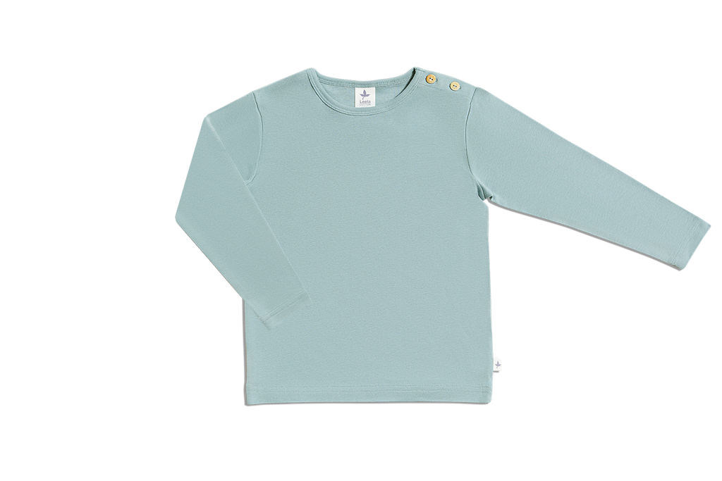 2286 | Baby Basic Langarmshirt - Taubenblau