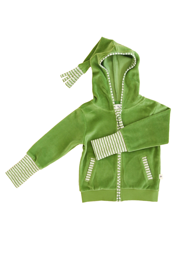 2293 | Baby Jacket with pointed hood - Forest Green