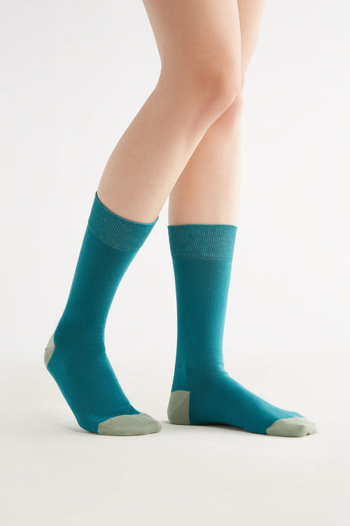 2316 | Stockings - Teal/Frost Green